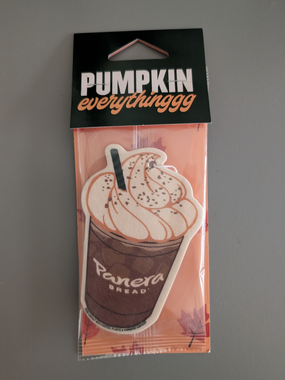 Panera Bread Pumpkin Everythinggg Coffee Cup Air Freshener Fall Merch New